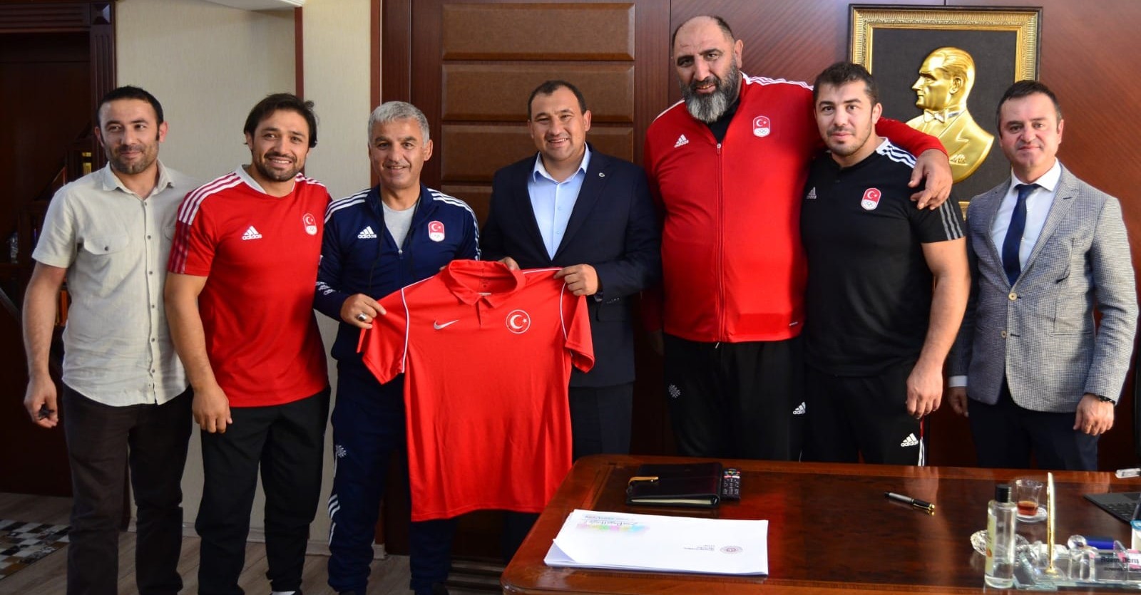 TÜRKİYE GREKOMEN GÜREŞ MİLLİ TAKIMI TEKNİK EKİBİNE ZİYARETLERİ İÇİN TEŞEKKÜR EDERİZ